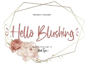 Hello Blushing font