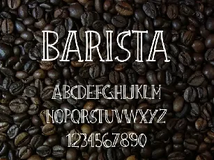 Barista Urban Coffee Display font