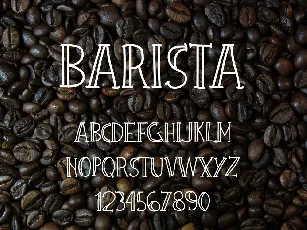 Barista Urban Coffee Display font