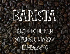 Barista Urban Coffee Display font