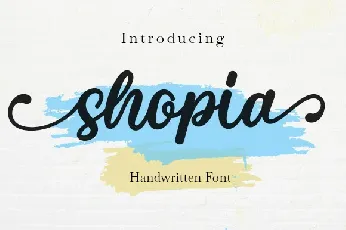 Shopia Script font