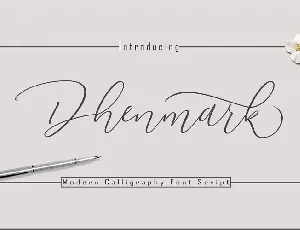 Dhenmark Calligraphy font