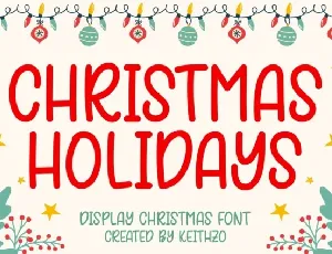 Christmas Holidays Display font