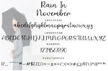 Rain In November font