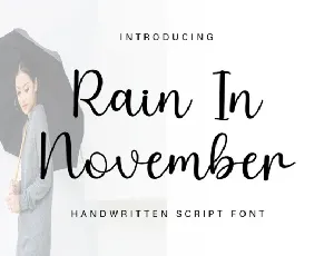 Rain In November font