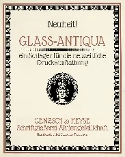 Glass Antiqua font