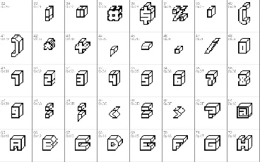 3D Thirteen Pixel Fonts
