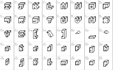 3D Thirteen Pixel Fonts