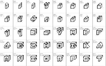 3D Thirteen Pixel Fonts
