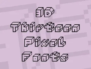 3D Thirteen Pixel Fonts