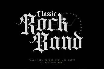 Classic Rock Band Blackletter font