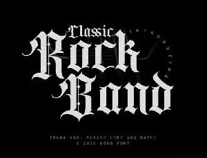 Classic Rock Band Blackletter font