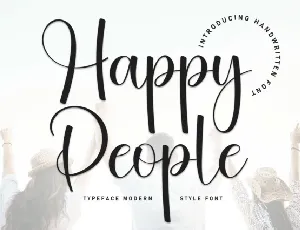 Happy People Script font