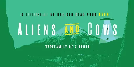 Aliens And Cows font