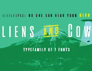 Aliens And Cows font