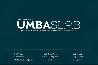 Umba Slab Family font