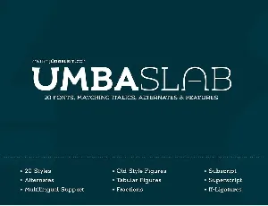 Umba Slab Family font