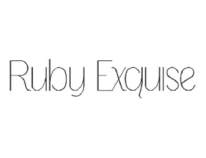 Ruby Exquise font