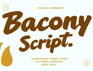 Bacony Script font