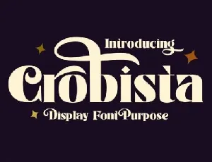 Crobista Display font