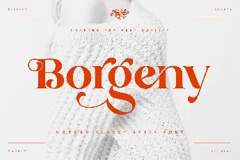 BorgenyDemo font