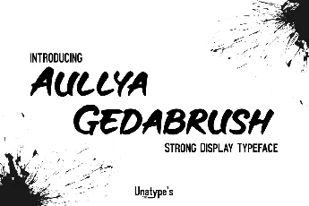 Aullya Gedabrush font