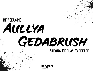Aullya Gedabrush font