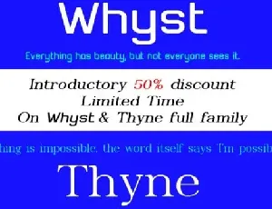 Whyst Sans Serif font