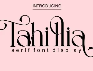 Tahillia font