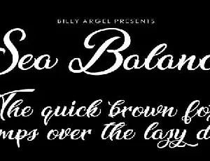 Sea Balance font