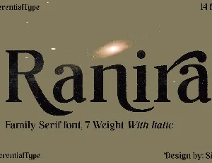 Ranira Family font