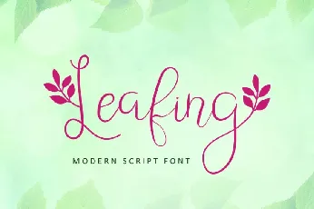 Leafing – Modern Script font