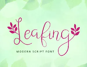 Leafing – Modern Script font