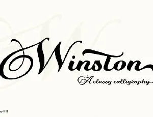 Winston Script font