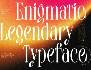 Enigmatic Legendary Serif font