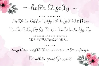 Hello Selly Script font