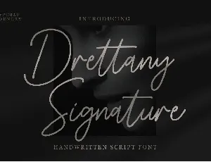 Drettany Signature font