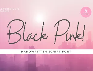 Black Pink font