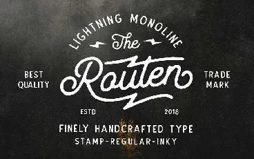 Routen Lightning Monoline Free Download font