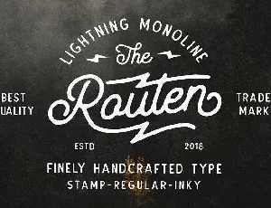 Routen Lightning Monoline Free Download font