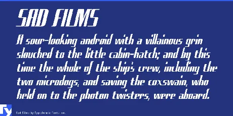 Sad Films font