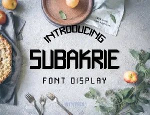 Subakrie Display font