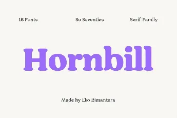 Hornbill Family font