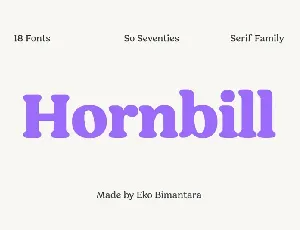 Hornbill Family font