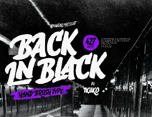 Back In Black font