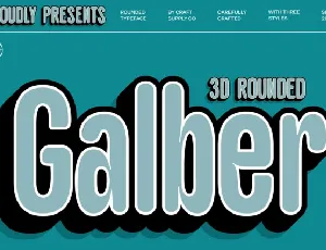 Galber Rounded 3D font