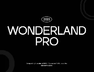 WONDERLAND PRO font