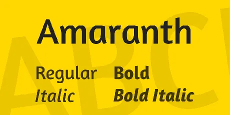 Amaranth font