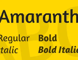 Amaranth font