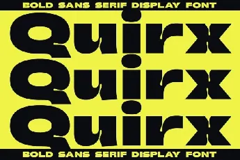 Quirx font